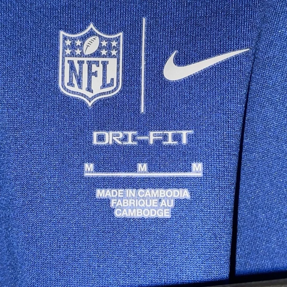 Nike Indianapolis Colts V-Neck Men's Med Blue Dri-Fit 